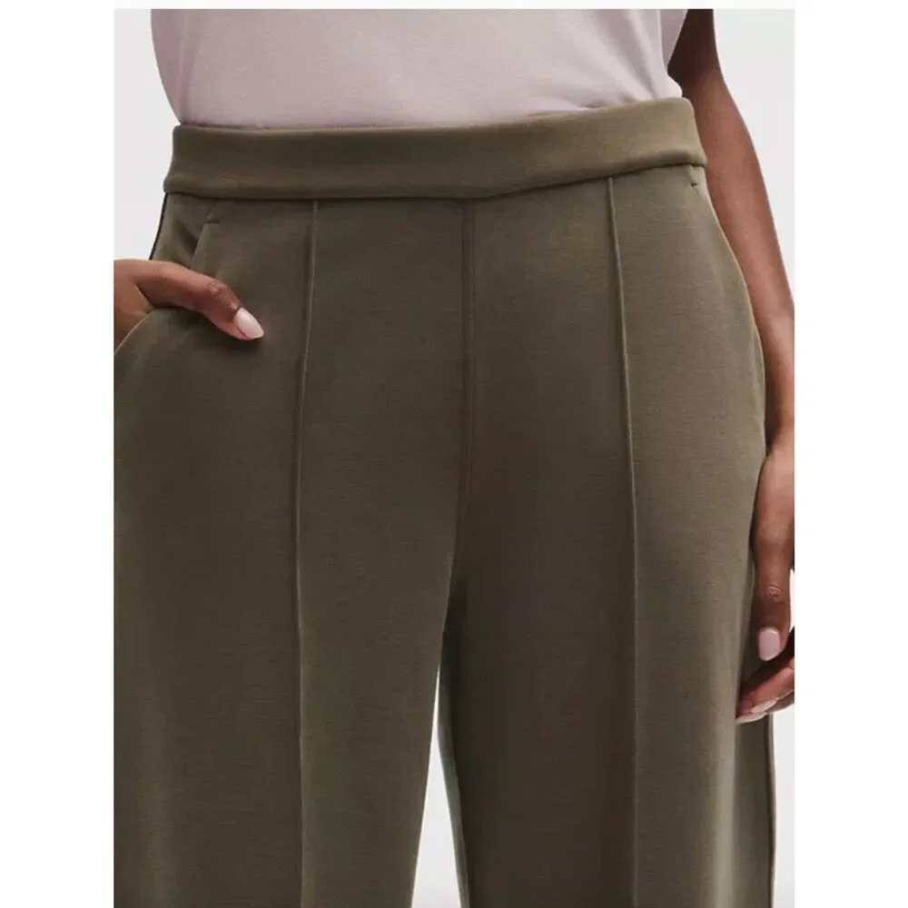 Lululemon Softstreme Pintuck High-Rise Wide-Leg Pant Olive Brown